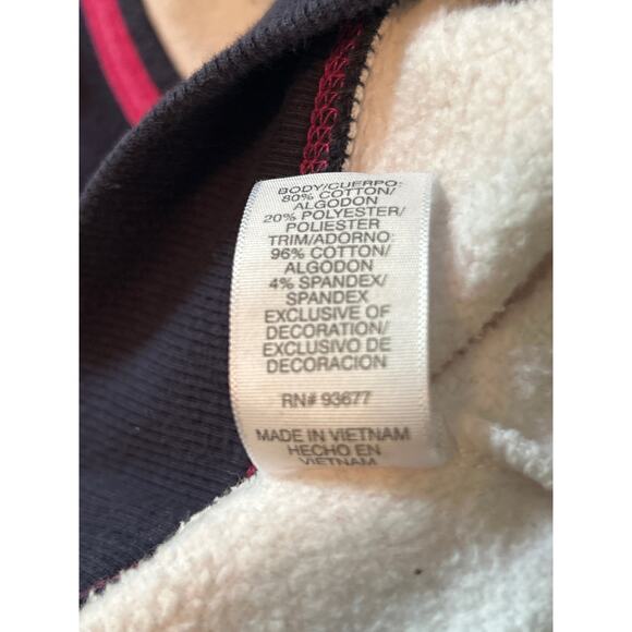 Vintage SJB Active 2 Pc Track Suit Navy/Pink/White Front Zipper Size M/M Petite - Picture 5 of 6